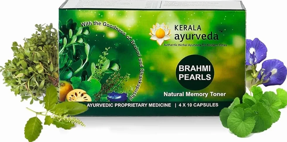Kerala Ayurveda Brahmi Pearls 40 kapsułek - od The MG Shop (3 sztuki)