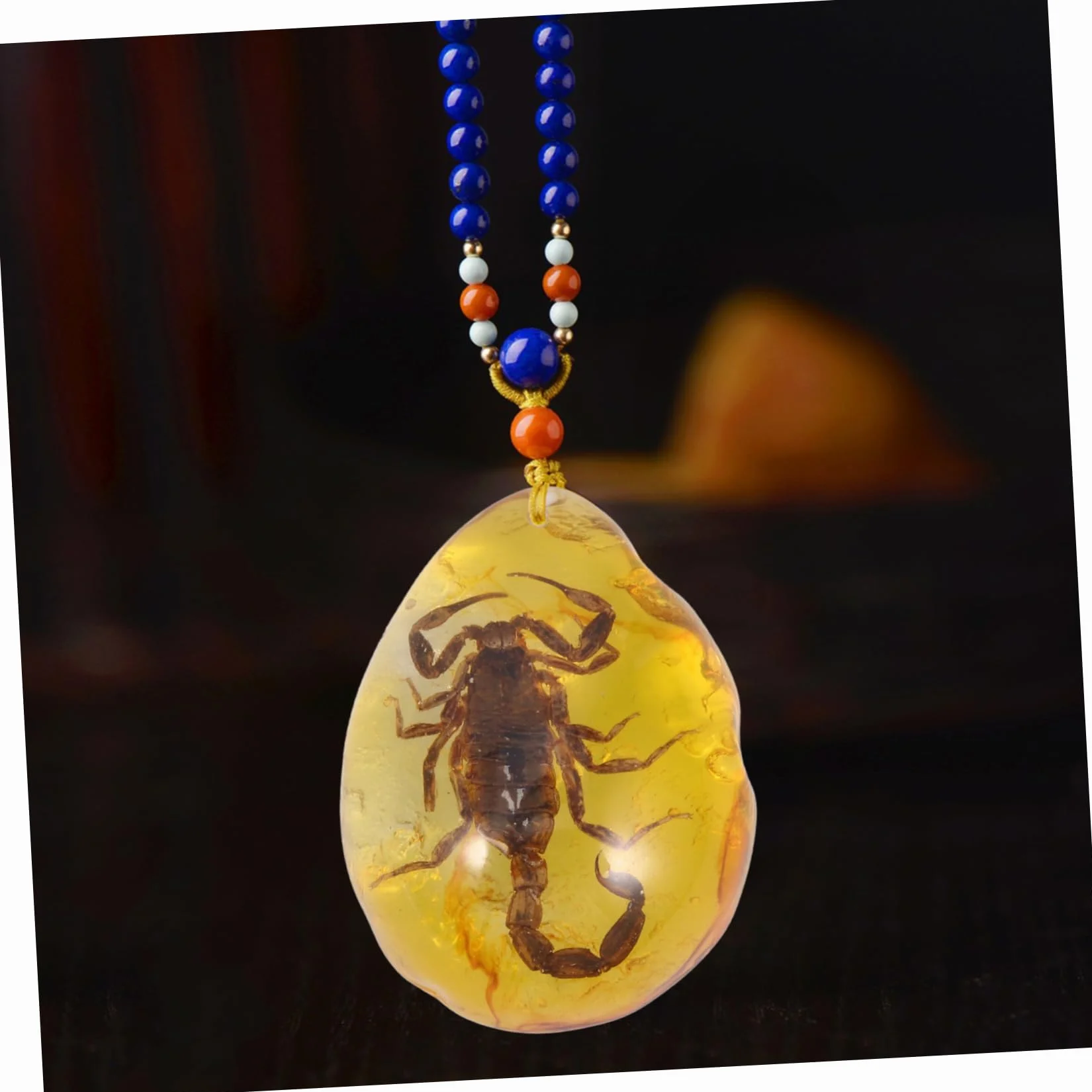 PartyKindom Wosk Pszczeli Wisiorek Owady Bursztynowy Ornament Owady Bursztynowy Wystrój Biżuteria Urok Okaz Bursztynowy Owad Bursztynowy Okaz Bursztynowy Kamień Wystrój Bursztynowy Wisiorek