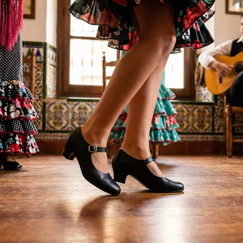 Flamenco dziewczęce buty - Sevillane ręcznie robione w Hiszpanii