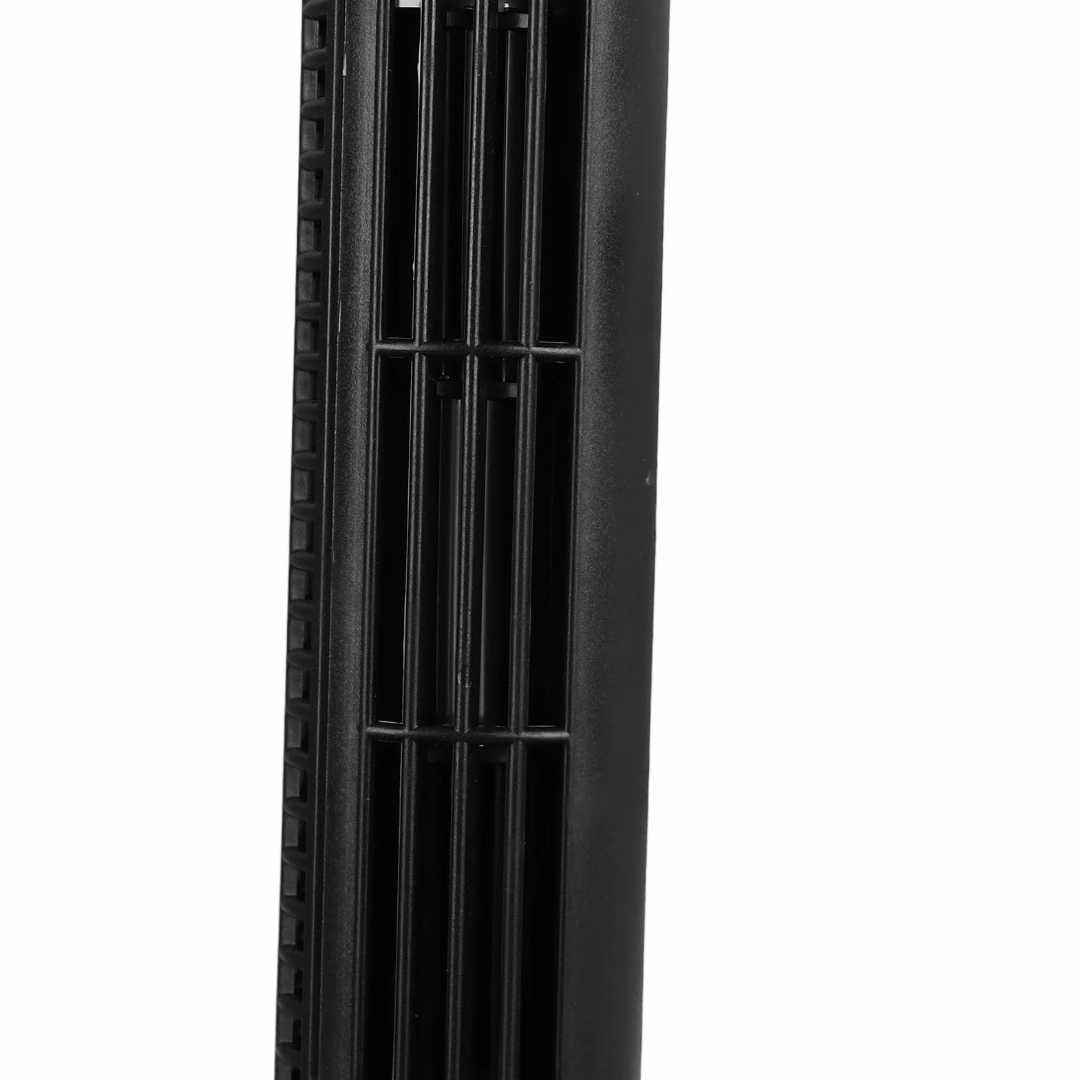 Bezłopatkowy wentylator wieżowy, oscylacyjny 90 stopni, cichy, przenośny, USB wentylator biurkowy ze światłem, do domu, sypialni, biura, czarny