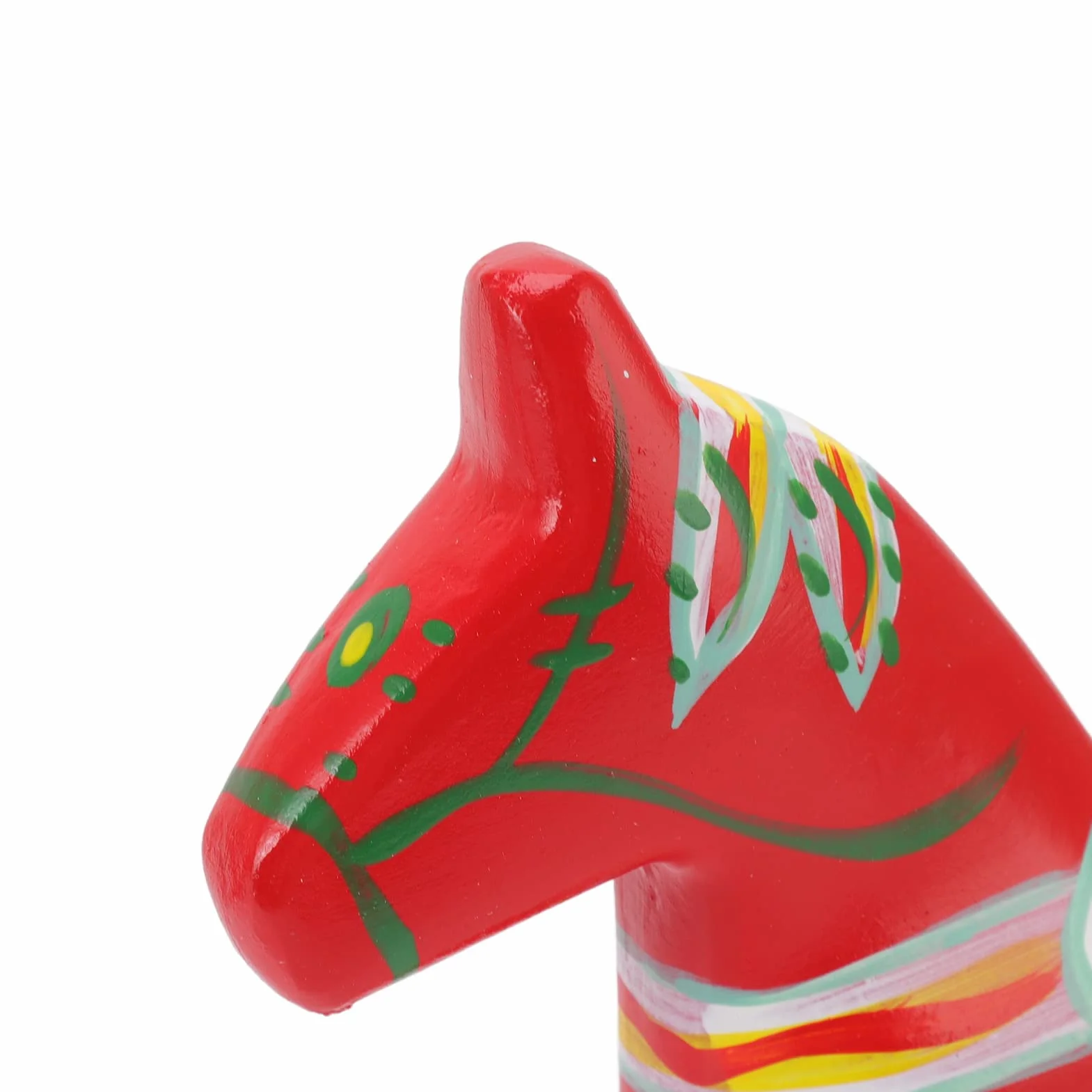 Drewniany Szwedzki koń Dala, Zestaw 2 Ręcznie Malowanych Czerwonych Ozdób Konia Dalecarlian Szwedzki Drewniany koń Dala Figurka Klasyczne Rękodzieło do Dekoracji Bożonarodzeniowej