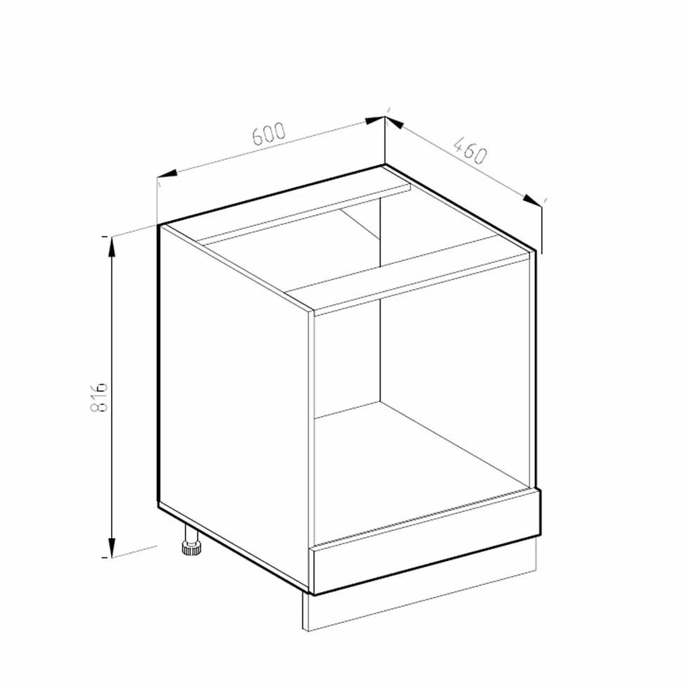 Vicco Szafka kuchenna R-Line Czerwony połysk 60 cm BP Dąb