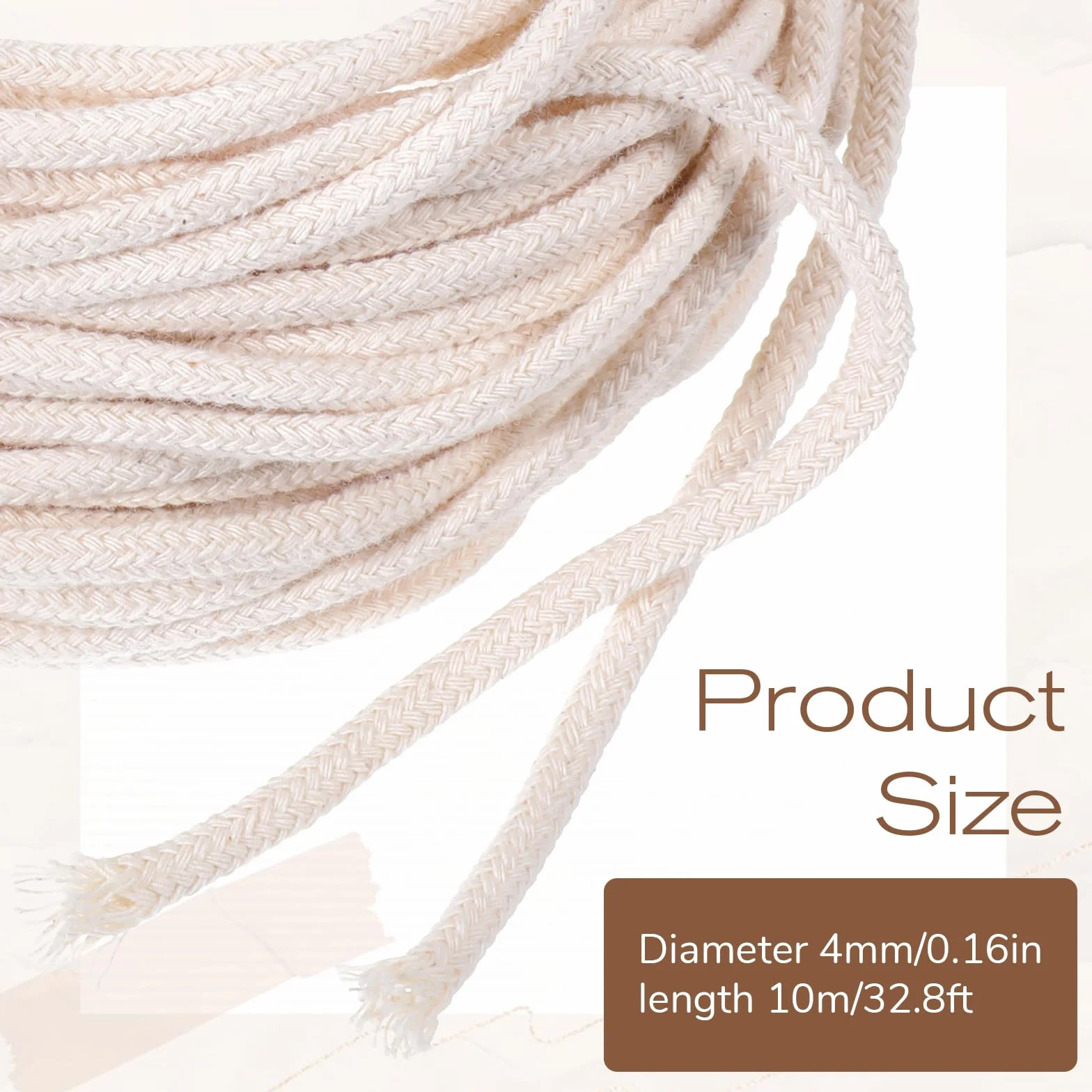 Knoty do lamp olejnych 4 mm okrągłe bawełniane