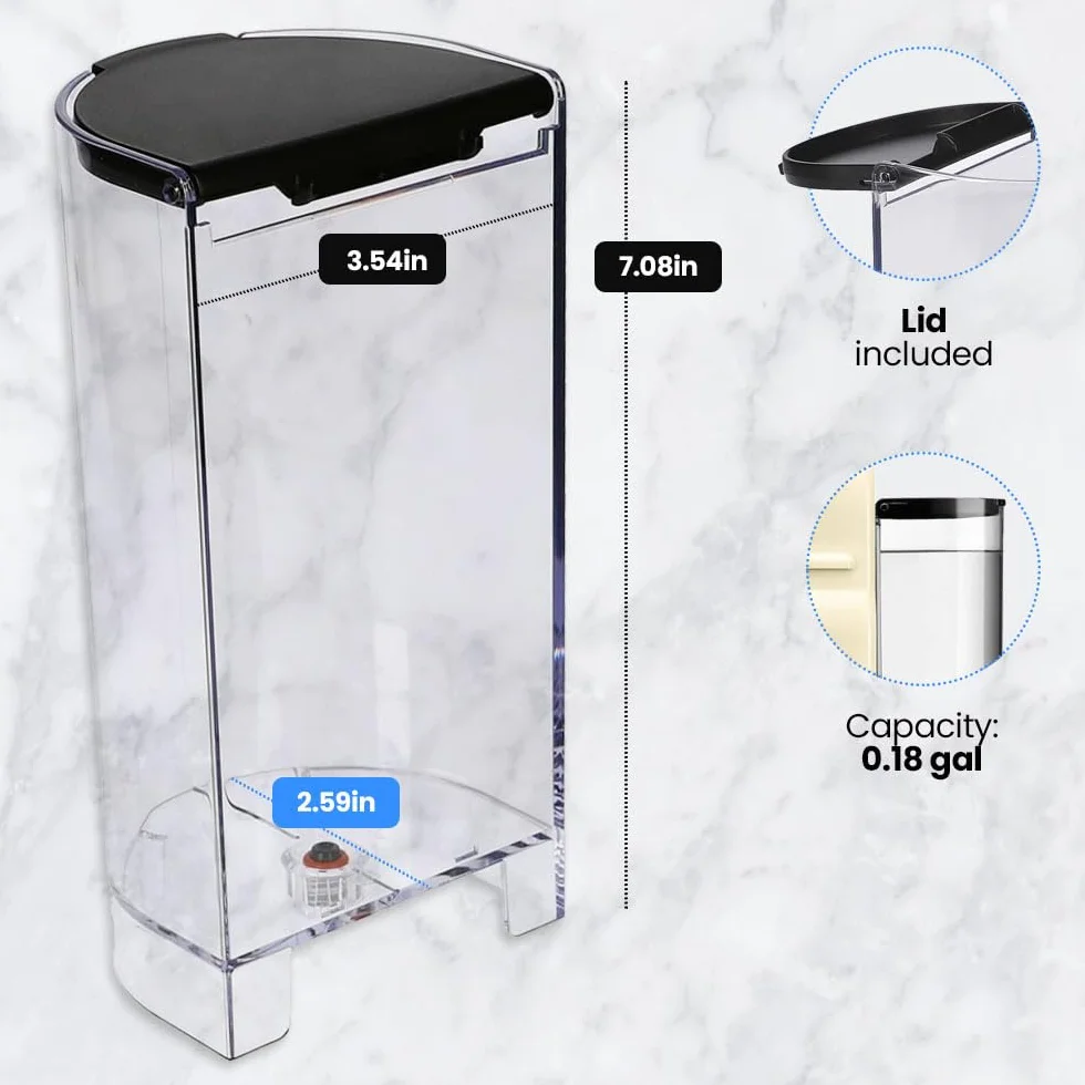 Zamienny Zbiornik na Wodę 0.7L do Ekspresu Nespresso Inissia Anakel Home MS-624403, Odporny Plastik z Pokrywką