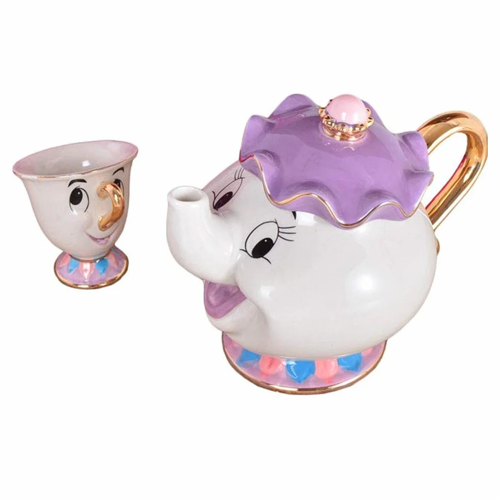 Zestaw dzbanek do herbaty Beauty and The Beast Mrs. Potts chip kubek