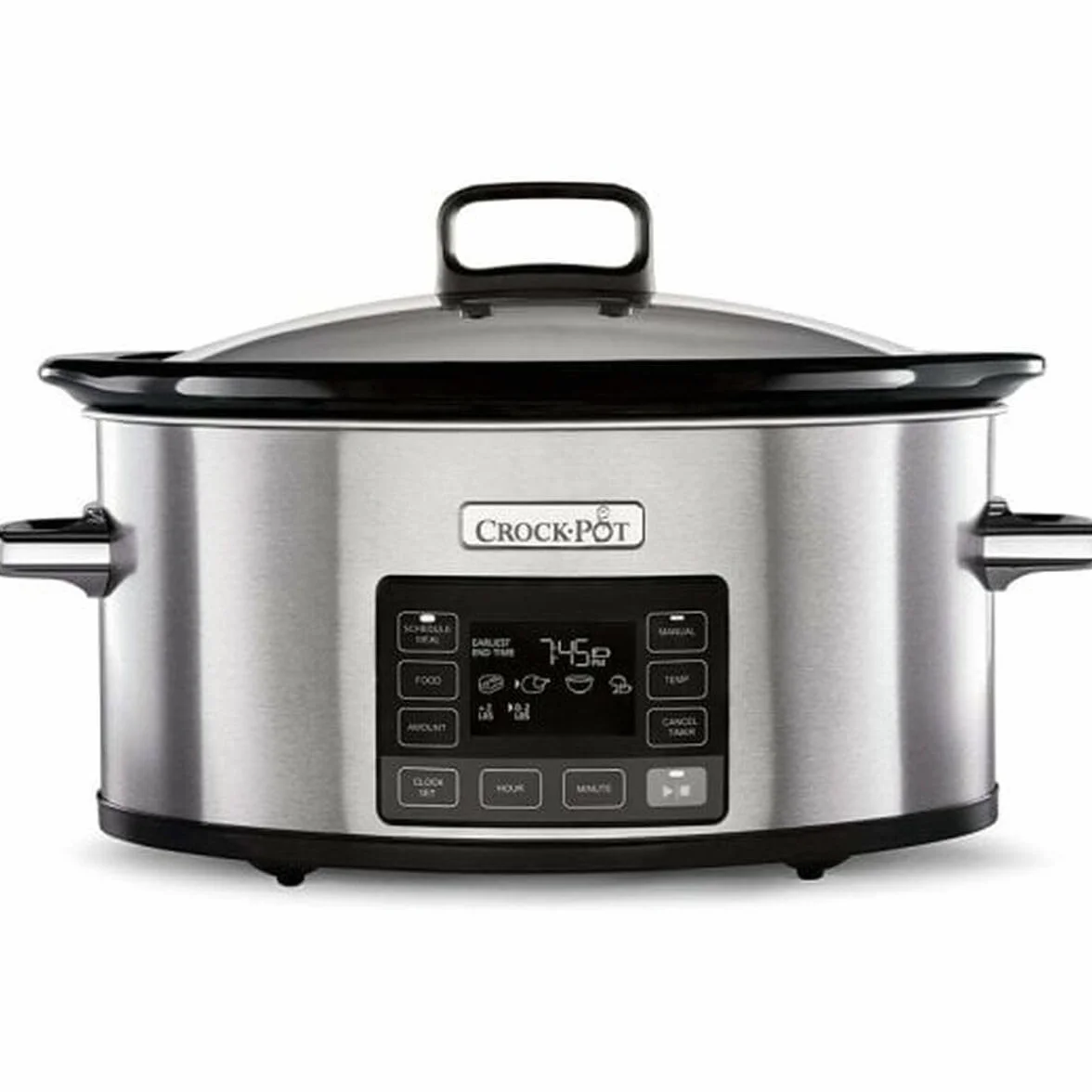 Crock-Pot Timeselect Wolnowar, Srebrny, 5.6 l
