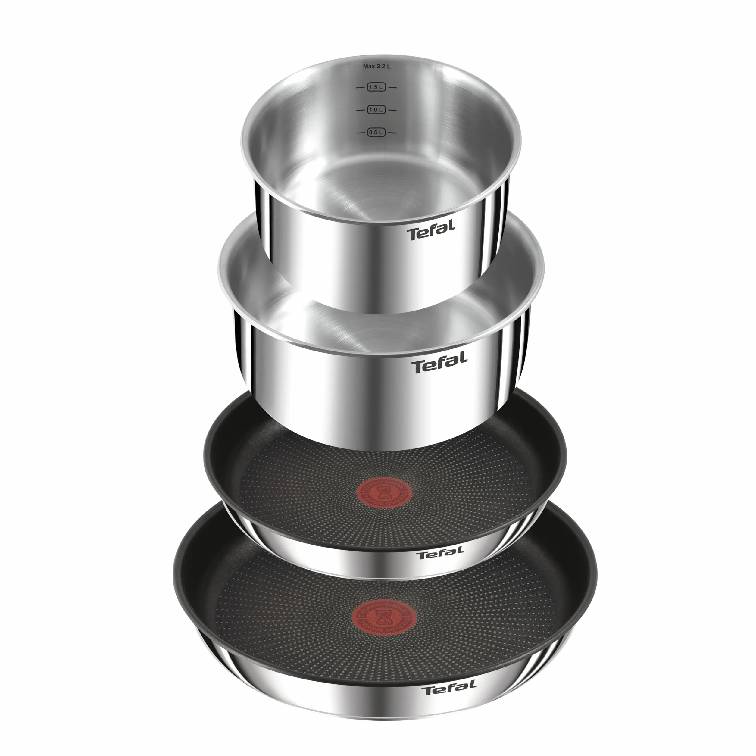 Tefal Ingenio Zestaw 2 patelni stal nierdzewna indukcyjna nieprzywierająca