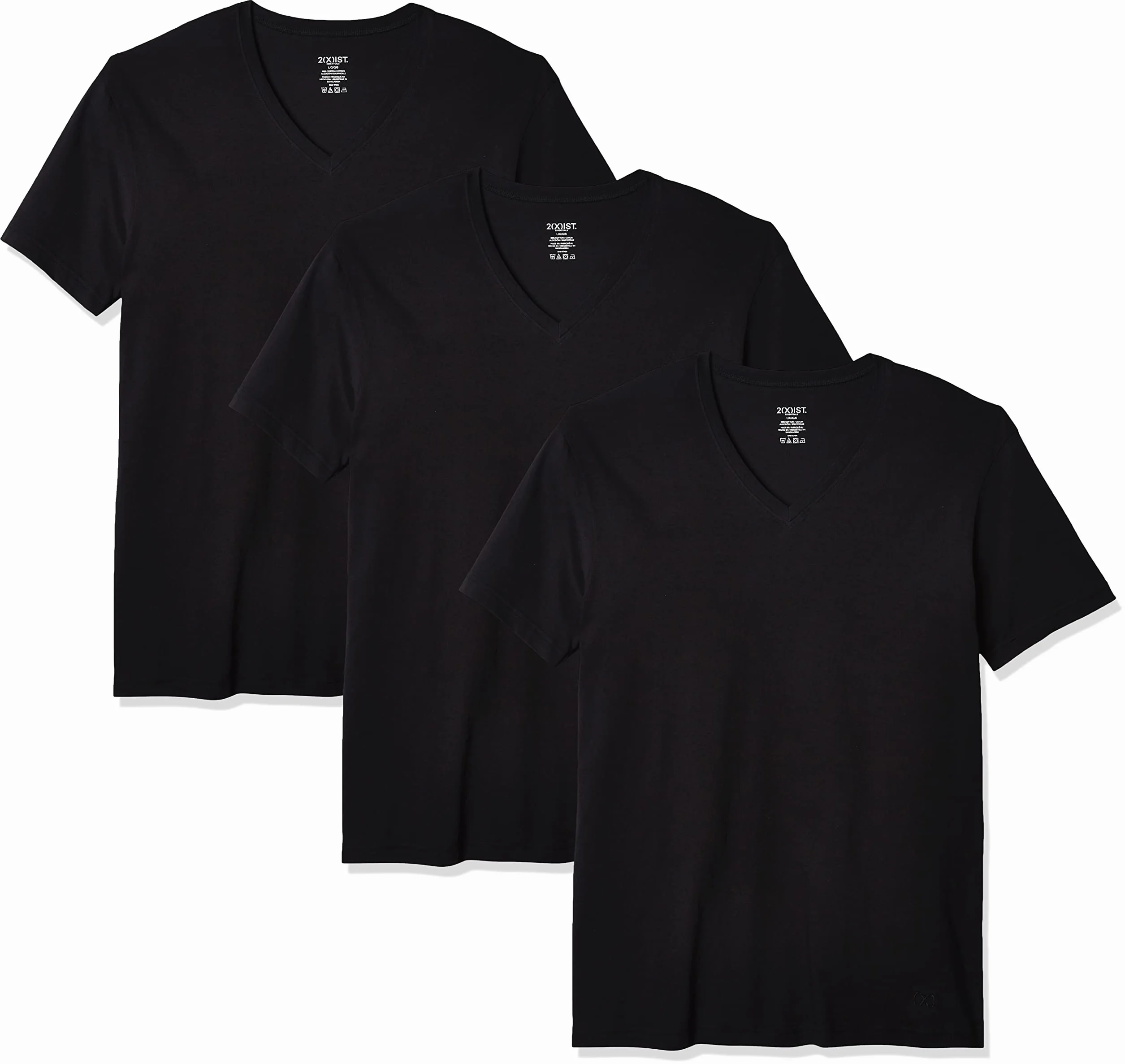 2(X) IST Essential Cotton T-Shirt z dekoltem w kształcie litery V, trójpak. Mężczyźni Essential Cotton V-Neck T-Shirt 3-Pack (3 w zestawie)