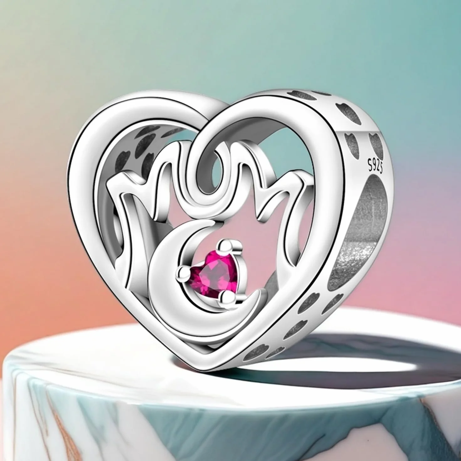 925 Sterling Silver Charm Women Beads Charm Silver Charm Heart Charm For European Bracelets Jewelry Gifts
