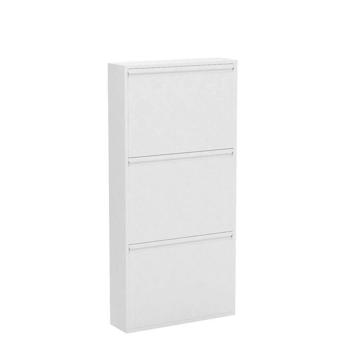 StarMart Szafka na buty Slim 3 drzwiczki biała metal 15 cm 6-9 par