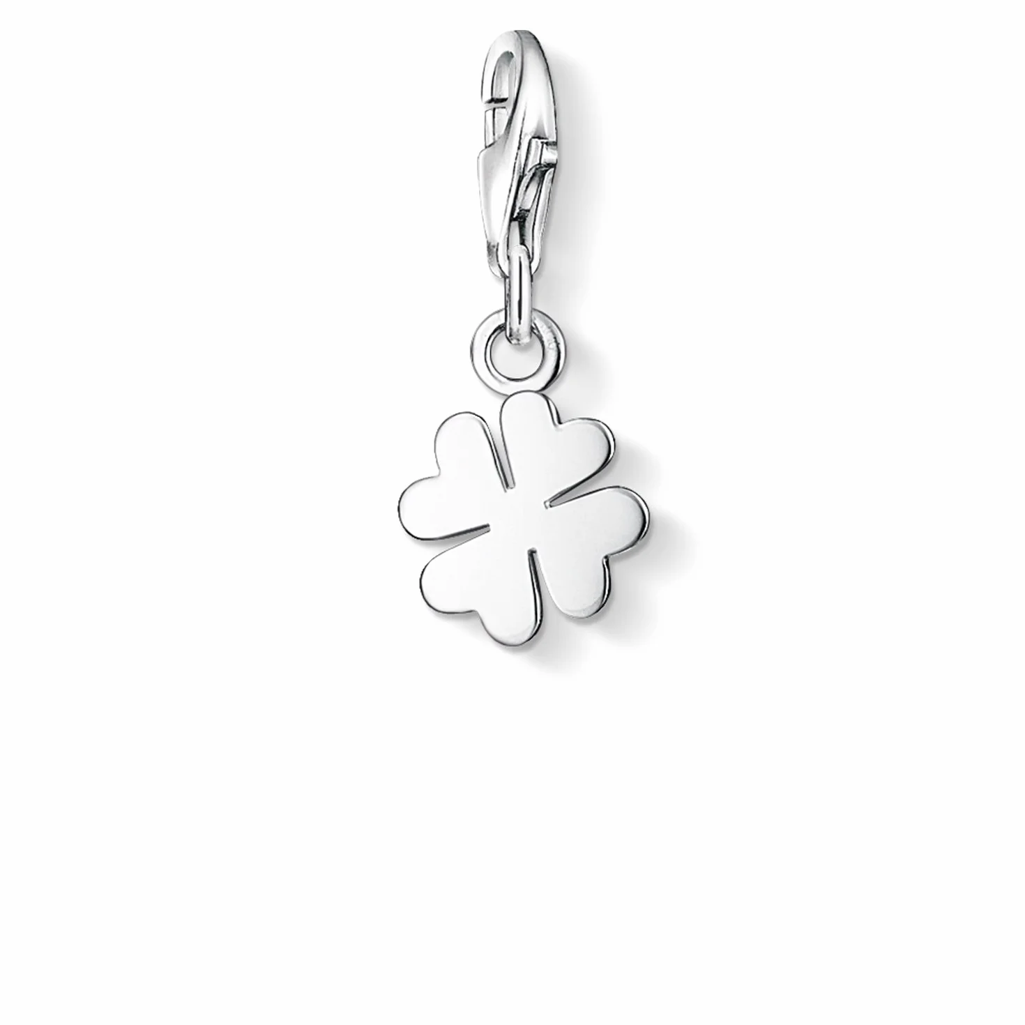 Thomas Sabo Damen-Charm-Anhänger Kleeblatt Sterling-Silber mit Karabinerverschluss 0884-001-12