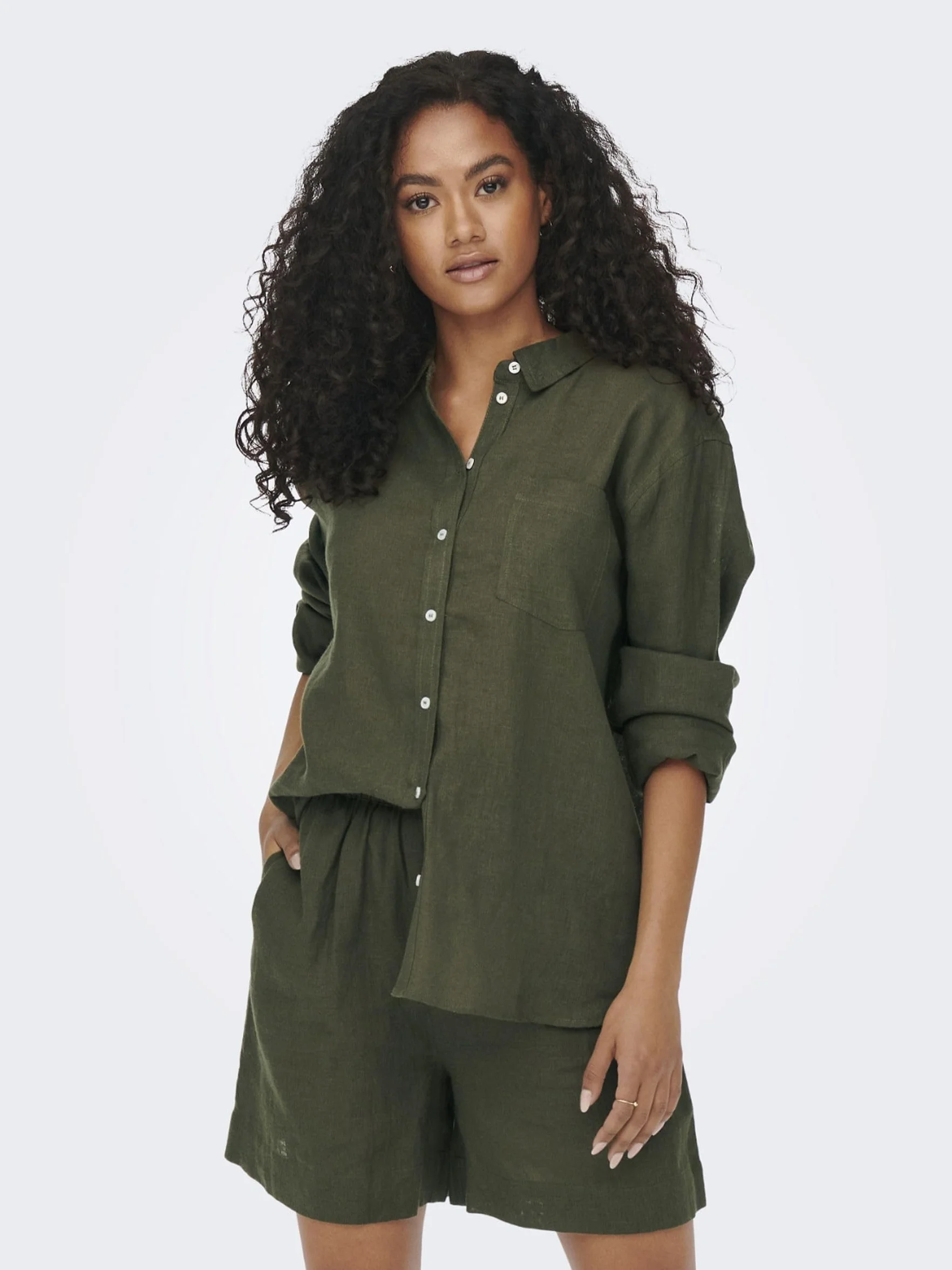 Onltokyo L/S Linen Blend Shirt Pnt Noos, beż, L