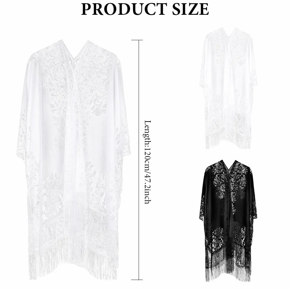 AUYAO sukienki plażowe, damskie, letnie bikini, stroje kąpielowe, sukienka do przewijania, elegancka sukienka kąpielowa, koronkowe kimono, ponczo plażowe, luźne, luźne, plażowe, na urlop na plaży