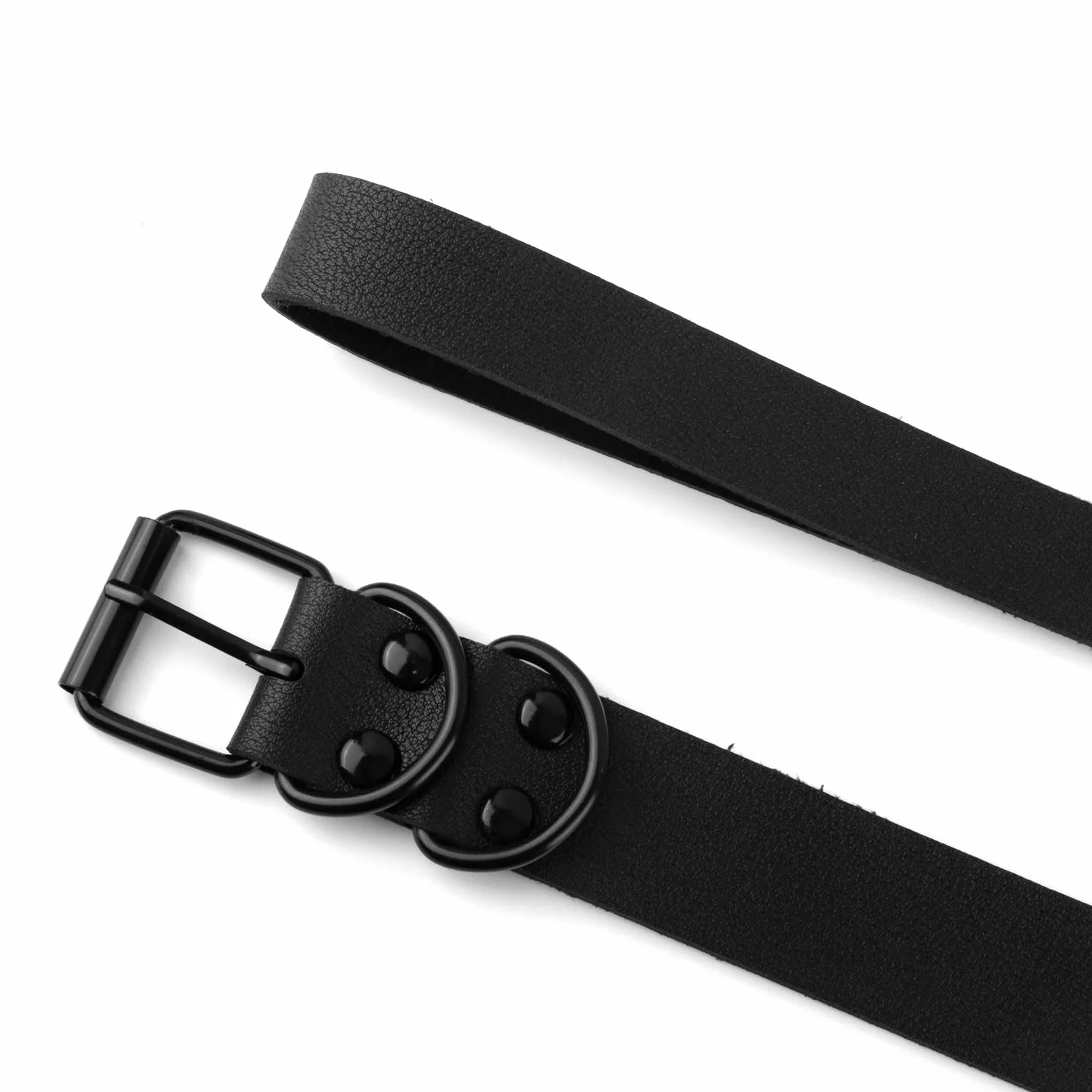 Czarny choker punkowy ze skóry PU z łańcuszkiem O-ring dla mężczyzn i kobiet, seksowny gotycki choker, regulowany, Halloween Cosplay