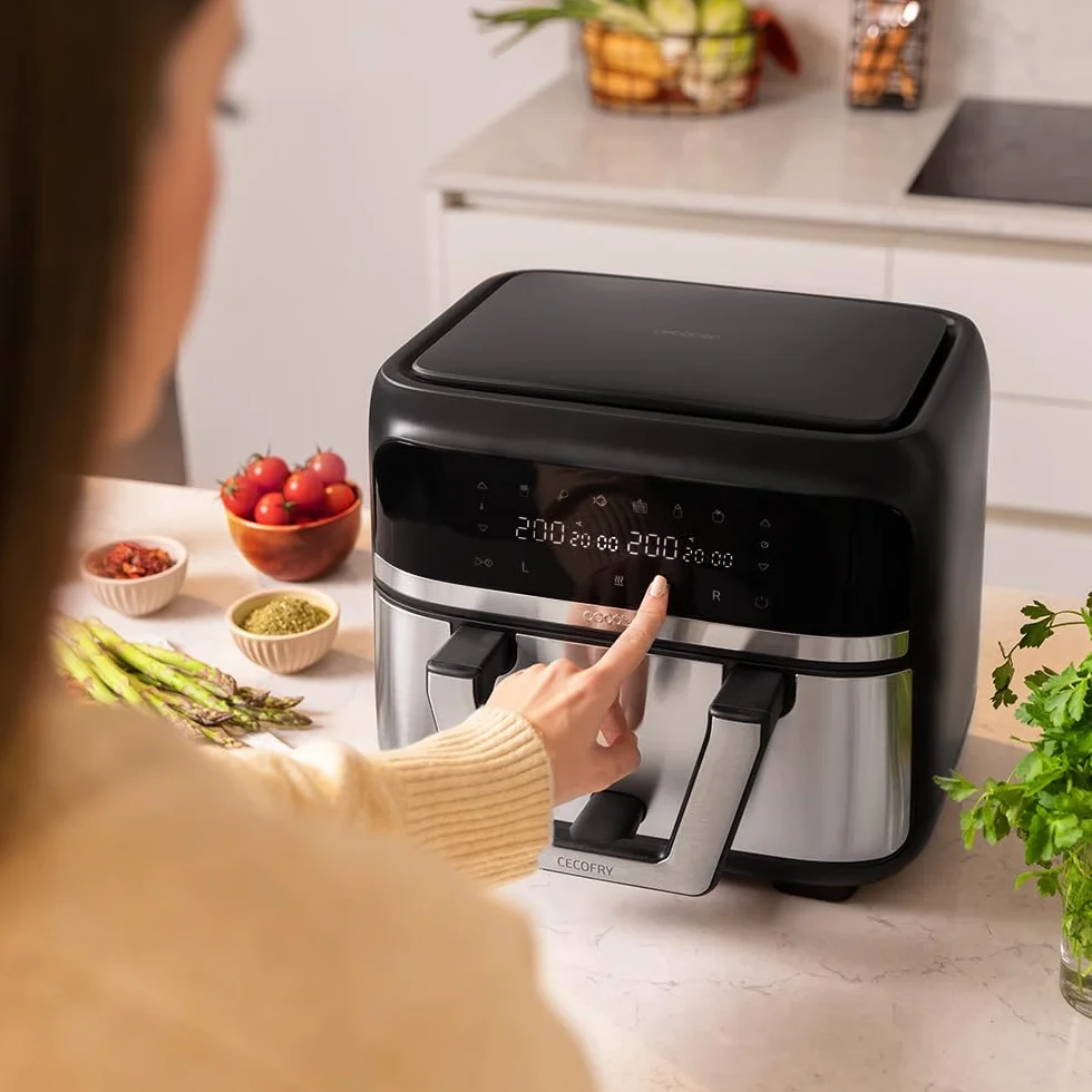 Cecotec Frytkownica na gorące powietrze Cecofry Dual 9000 9 l 2850 W podwójna regulacja temperatury