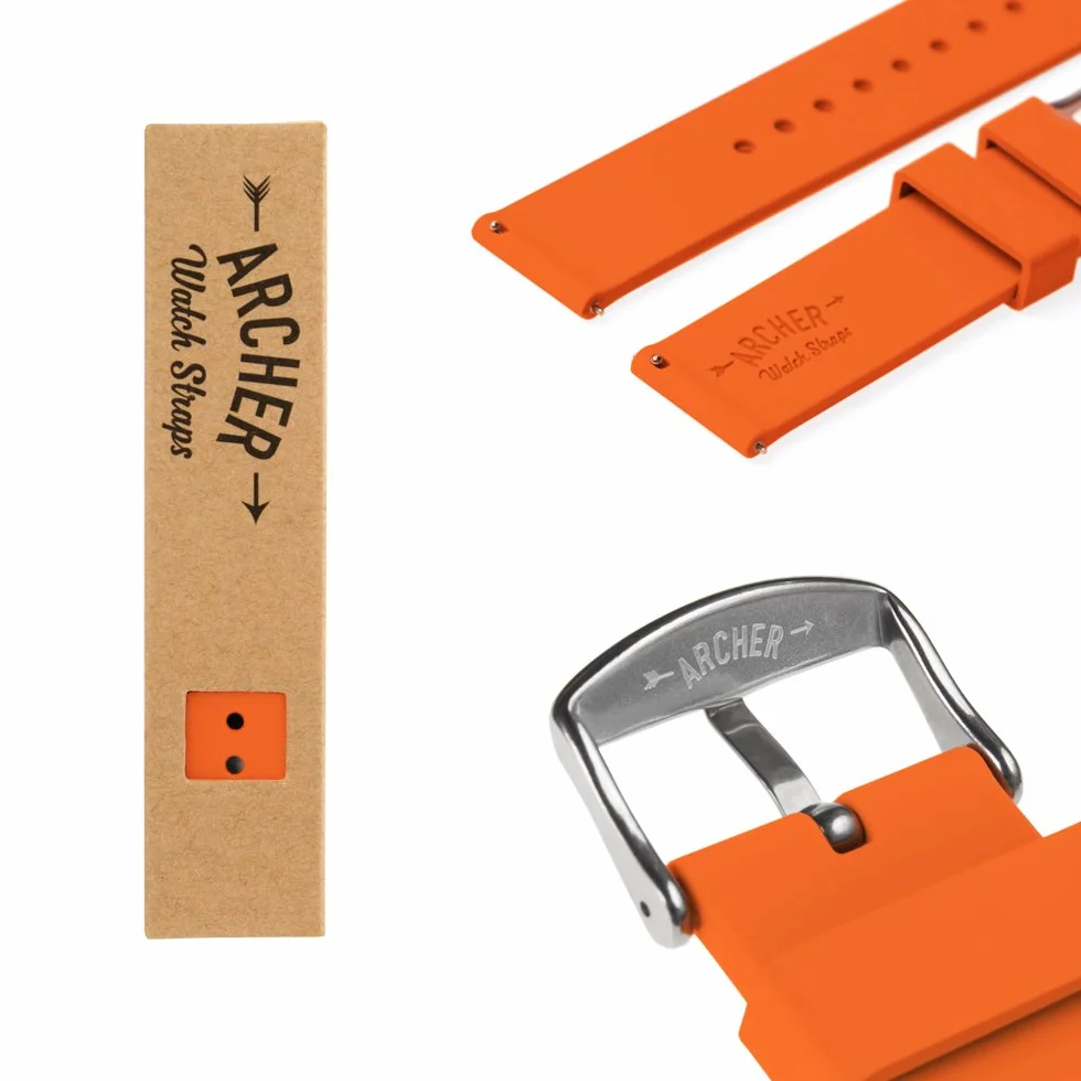 Archer Watch Straps - Wymienne Silikonowe Paski do Zegarków - Szybka Wymiana - Różne Kolory