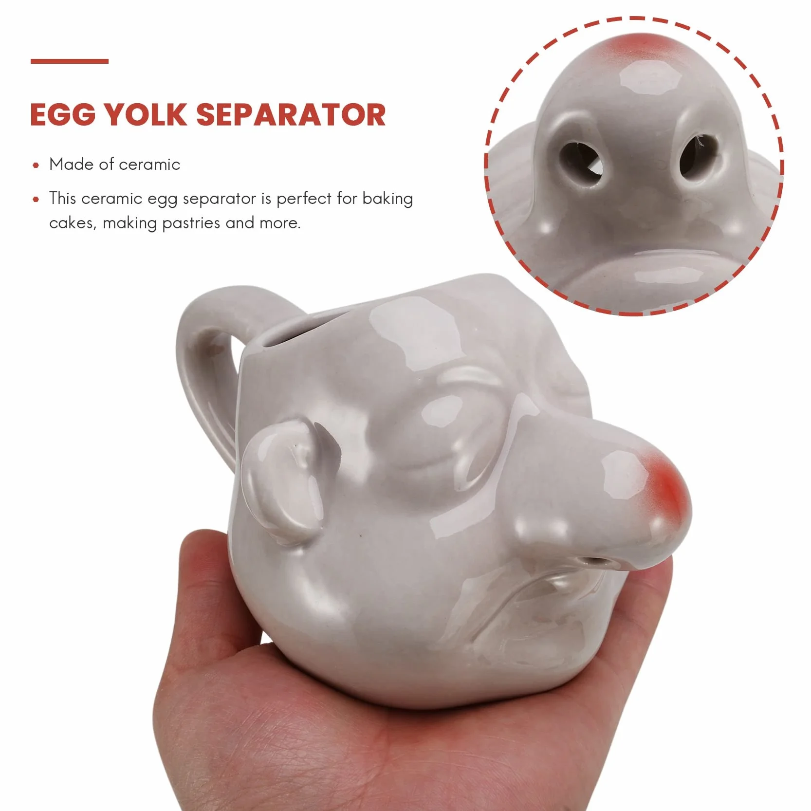 Jevina Ceramic Nose separator do jajek narzędzie do pieczenia