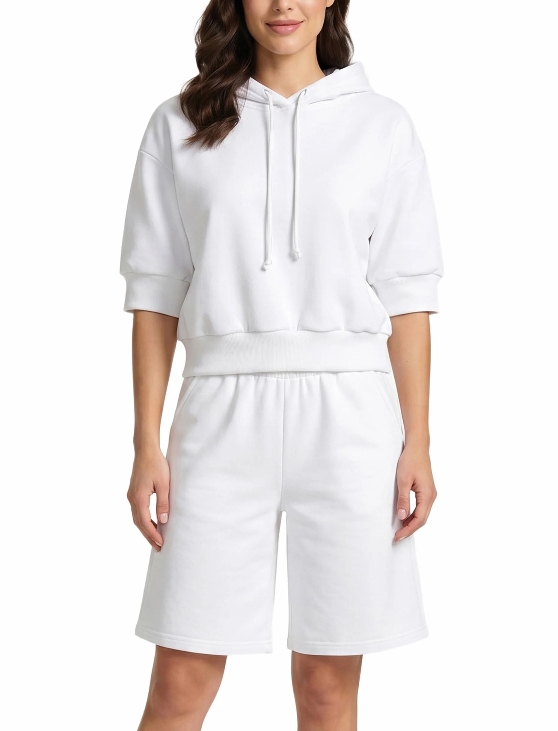 Vivisence 9210kmpl Komplet szorty + bluza, biały