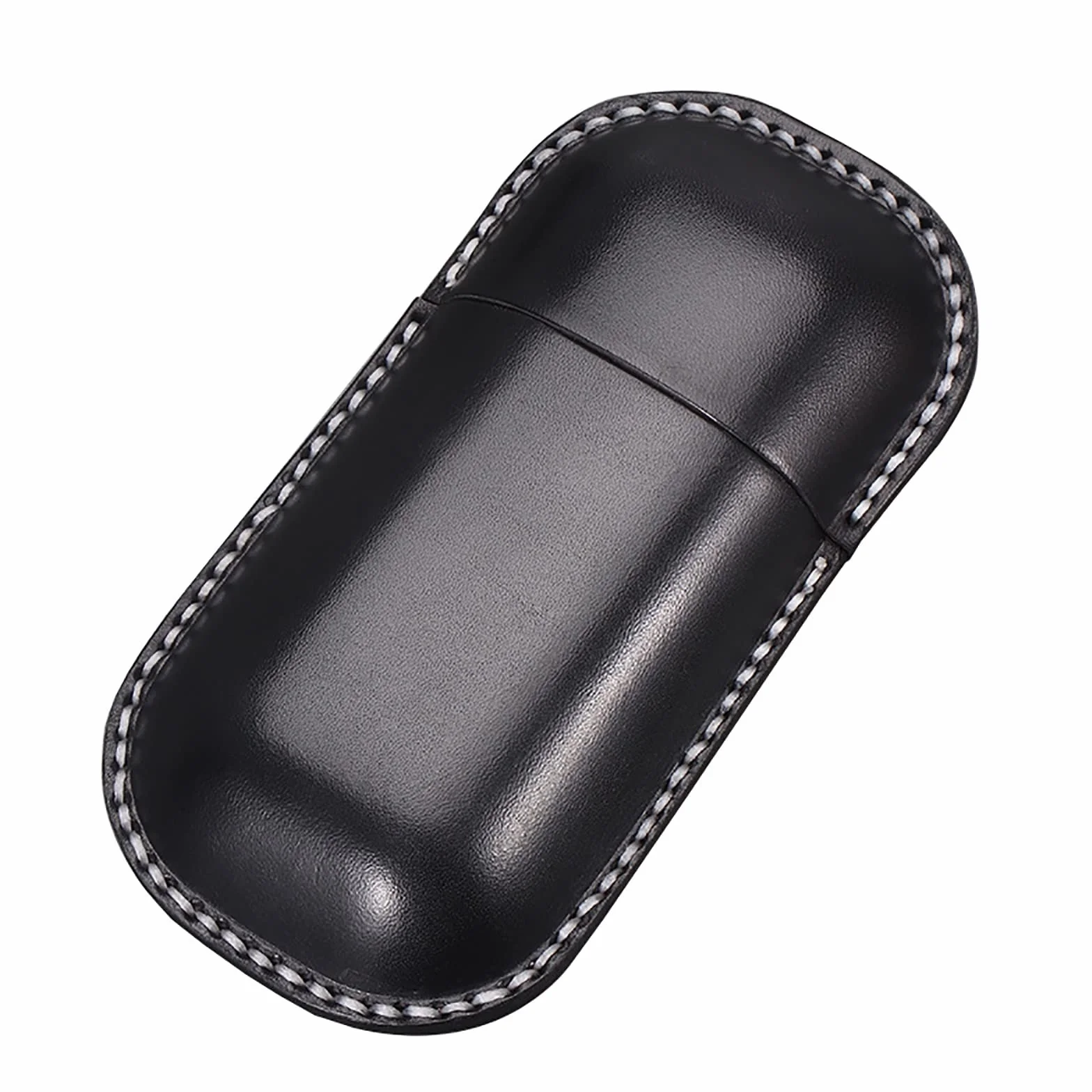 Przenośne pudełko na okulary Przenośne kreatywne etui na okulary skórzane (kolor: czarny, rozmiar: 17,5 x 9,5 cm)