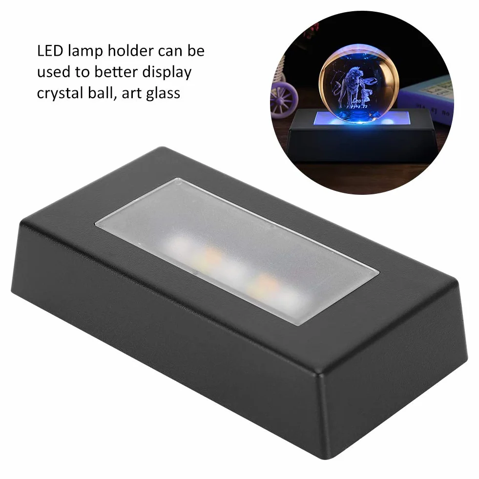 Podstawa wyświetlacza LED z kolorowym światłem do rzeźb ze szkła kryształowego 3D, USB