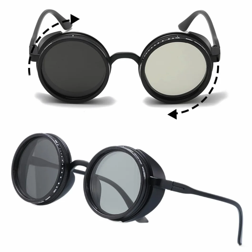 Okulary przeciwsłoneczne z polaryzacją UV400 Retro okrągłe Punk Outdoor Sports