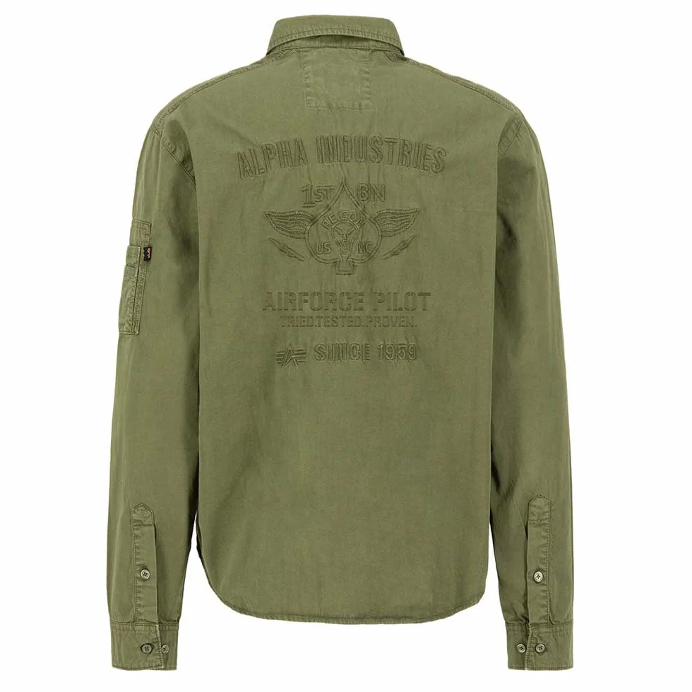 Alpha Industries Air Force EMB Shirt Overshirt dla mężczyzn Dark Olive