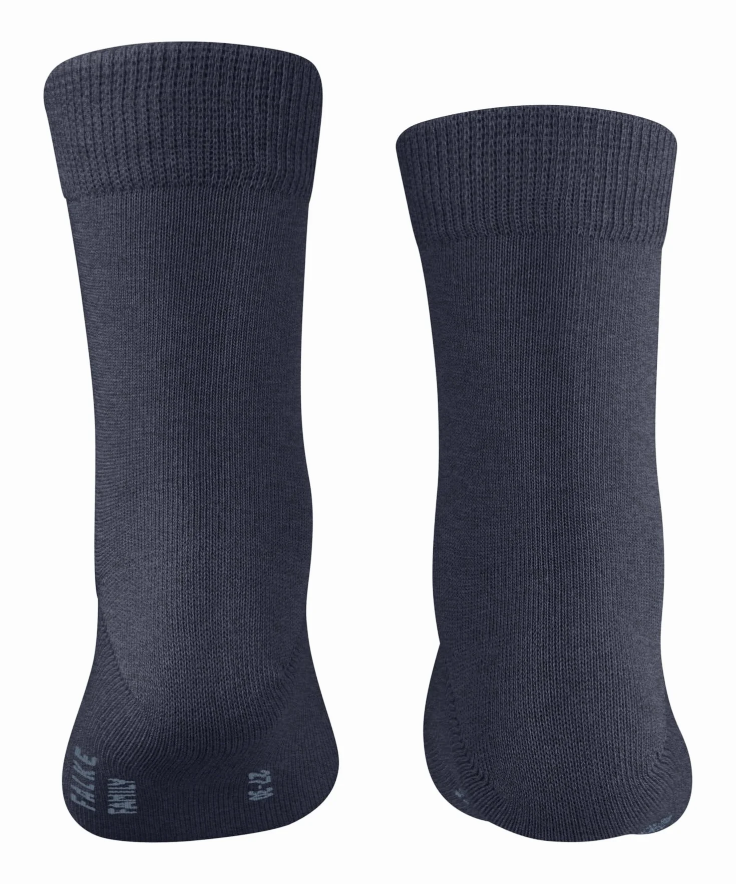 FALKE Uniseks - dzieci Skarpety Family K So bawełna jednokolorowe 1 Para, Niebieski Dark Blue Melange 6688, 31-34