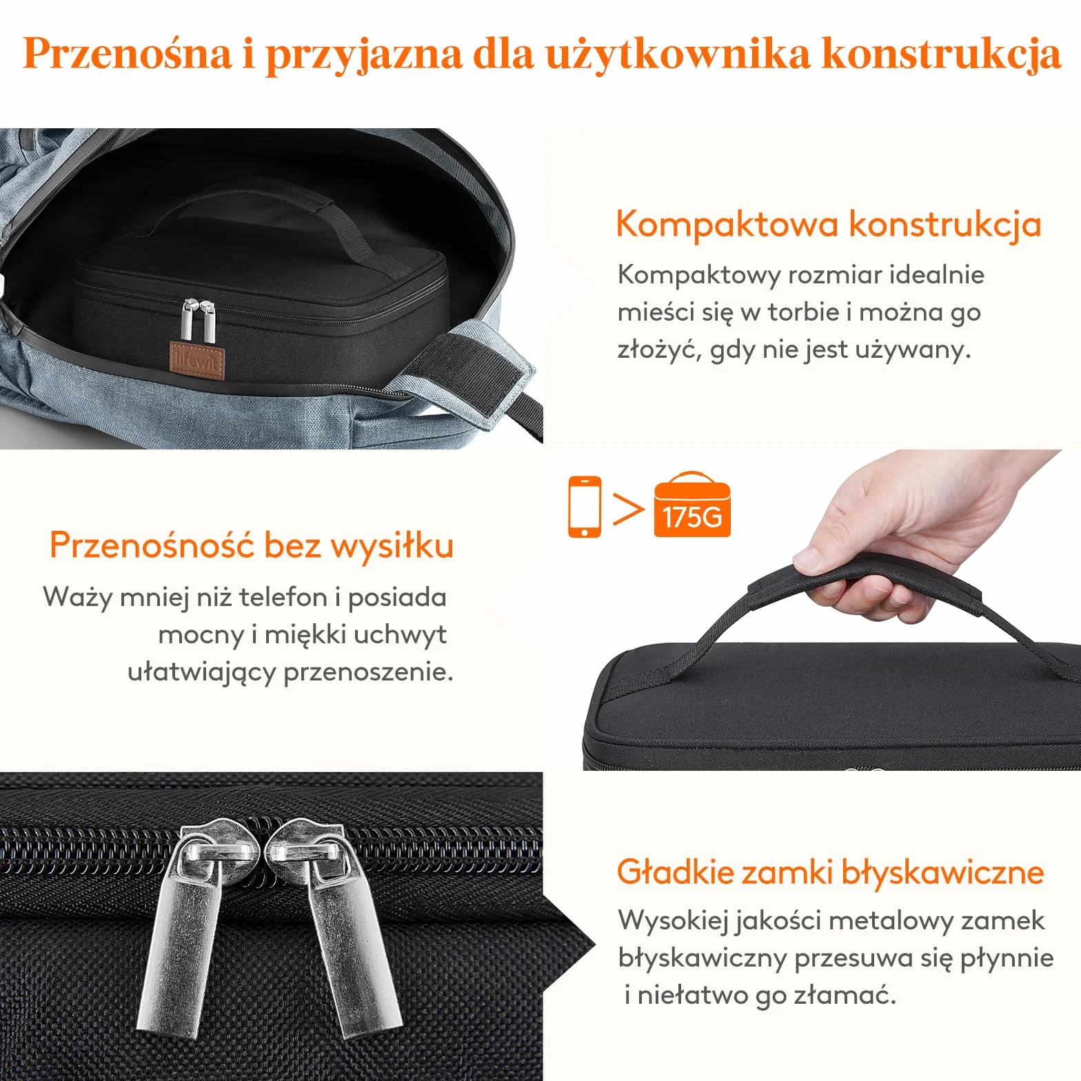 Lifewit Izolowana Torba na Lunch dla Mężczyzn i Kobiet, Termiczne Pudełko na Drugie śniadanie dla Dorosłych, Wodoodporna Iodówka Wielokrotnego Użytku z Uchwytem na Piknik, Małe Wiadro, Czarny 4L