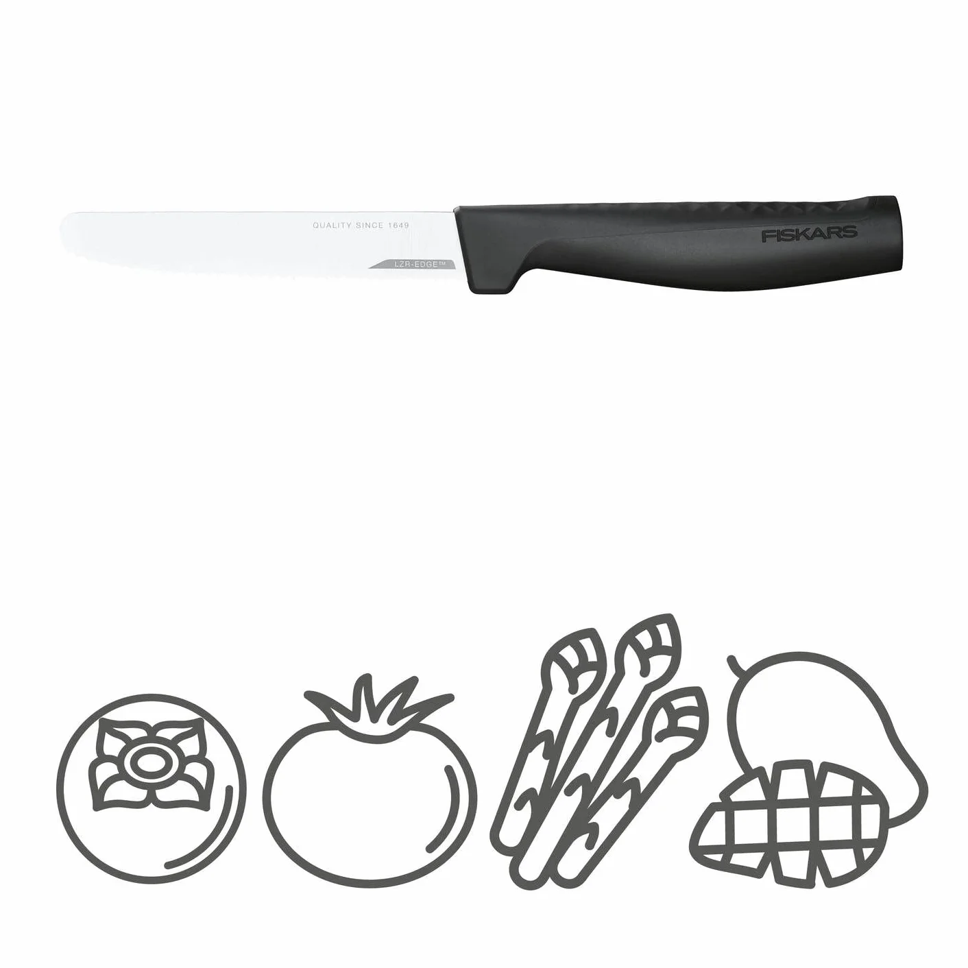 Fiskars Nóż do pomidorów Hard Edge 23,4 cm Stal nierdzewna