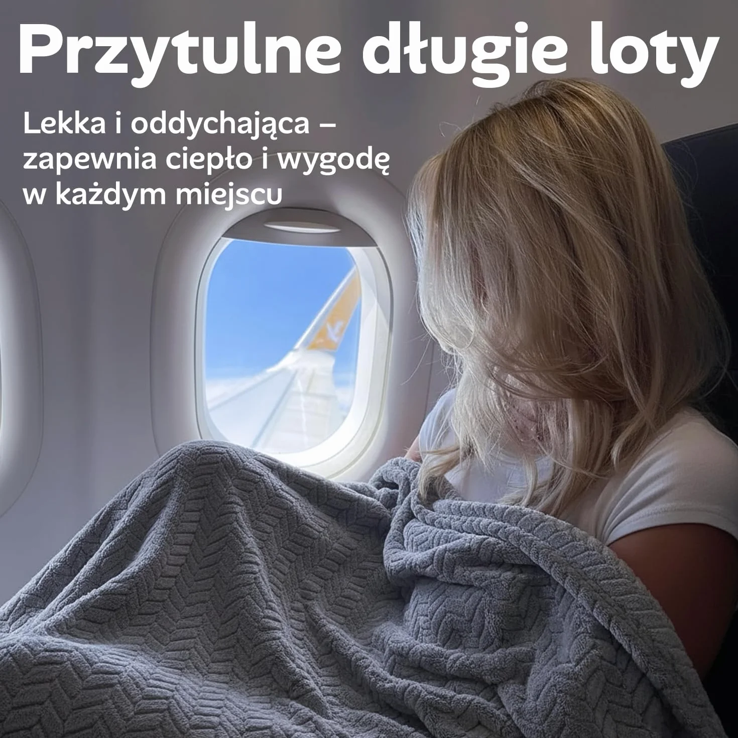 Proglobe Miękki i ciepły koc podróżny do samolotu i samochodu - niezbędny na długie loty dla kobiet, mężczyzn, dzieci - kompaktowa poduszka z pokrowcem na bagaż i klipsem do plecaka, szary