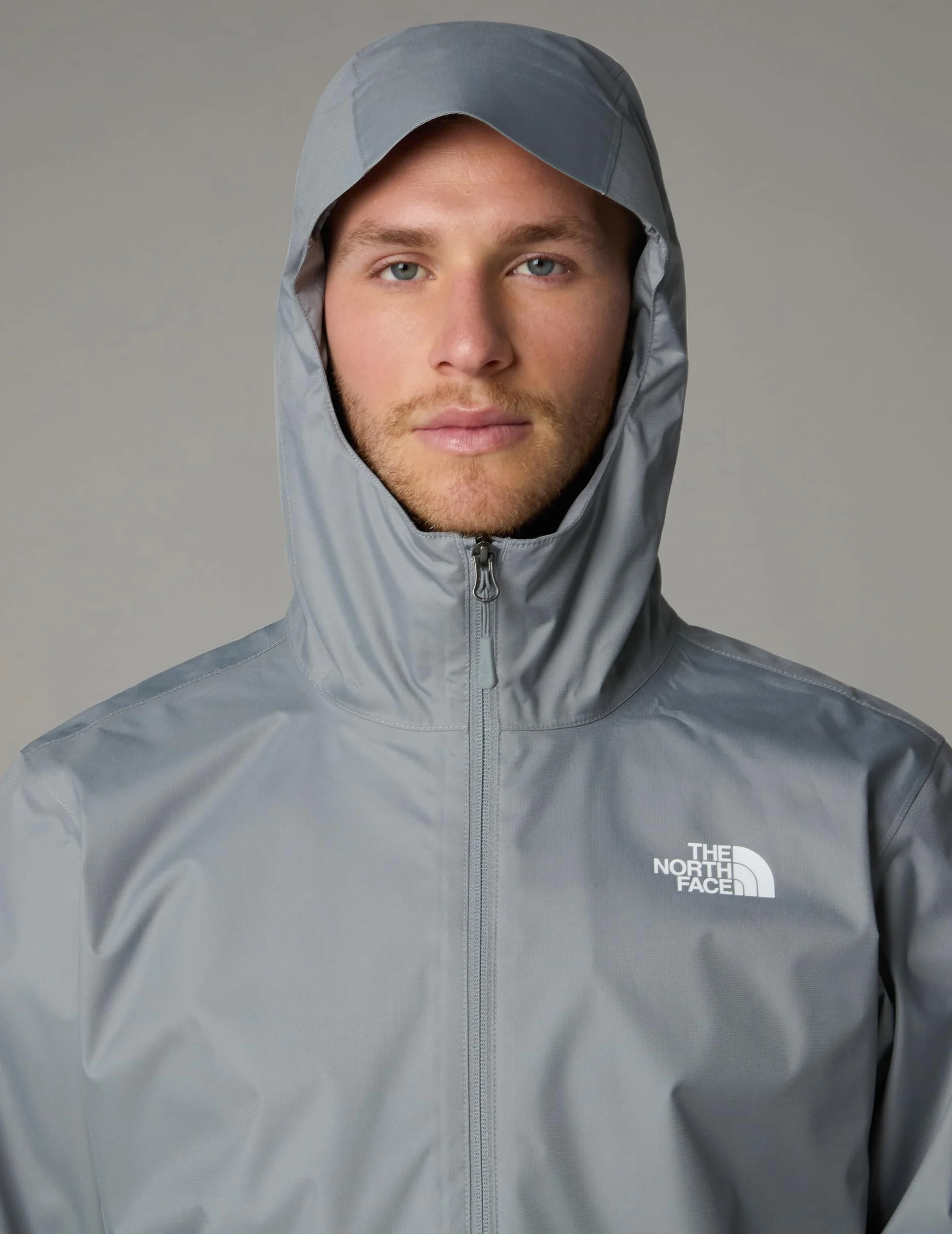 The North Face - Męska Kurtka Quest z Kapturem - Wodoodporna, Oddychająca - MONUMENT GREY