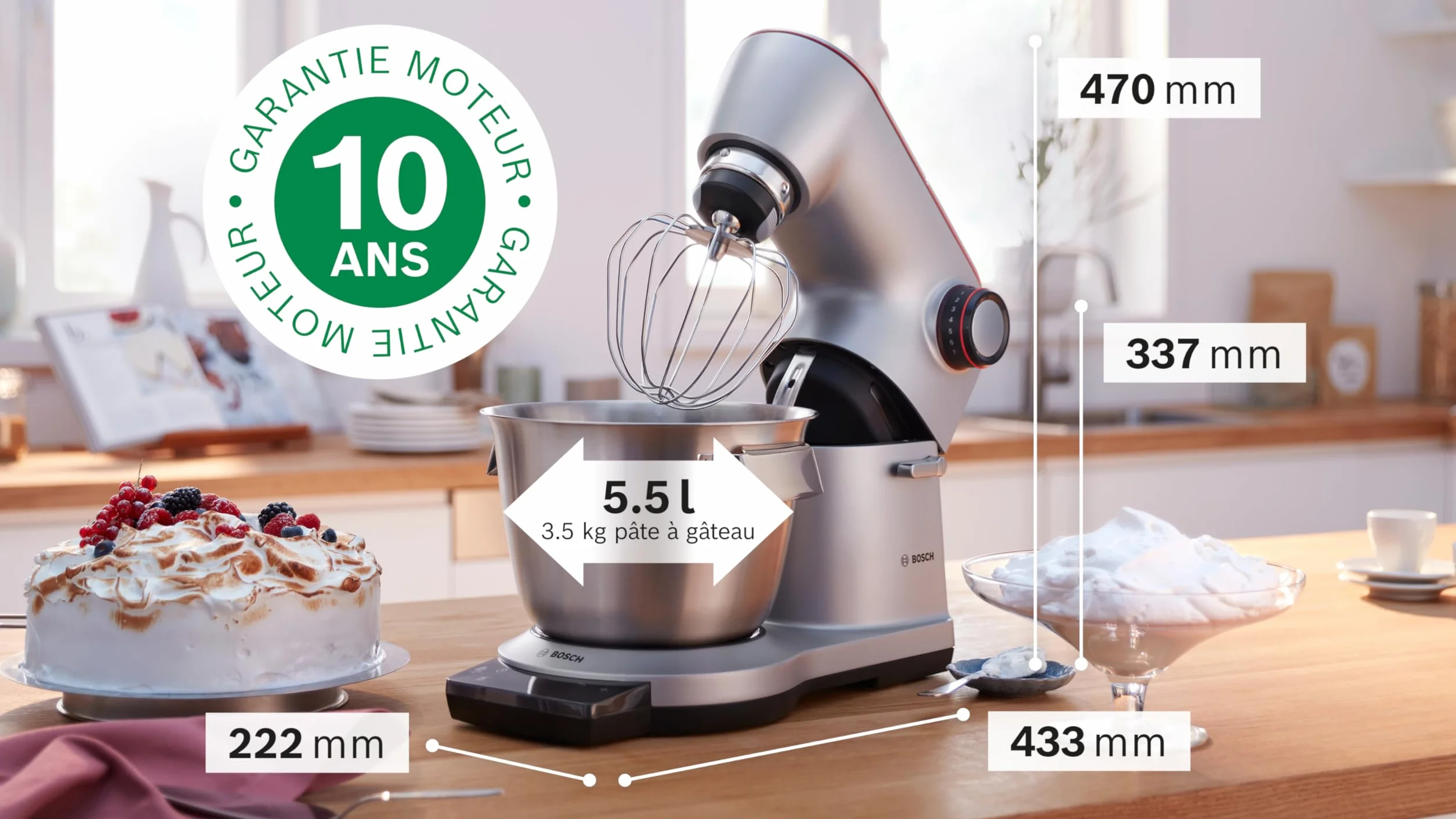 Bosch MUM9AX5S00 Optimum Robot Kuchenny 1600 W 5,5 l Srebrny