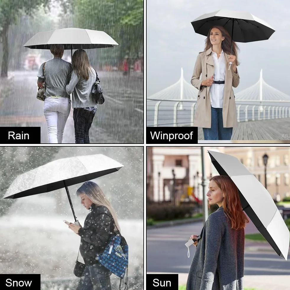 Parasol składany wiatroszczelny z żebrami z włókna szklanego automatyczny