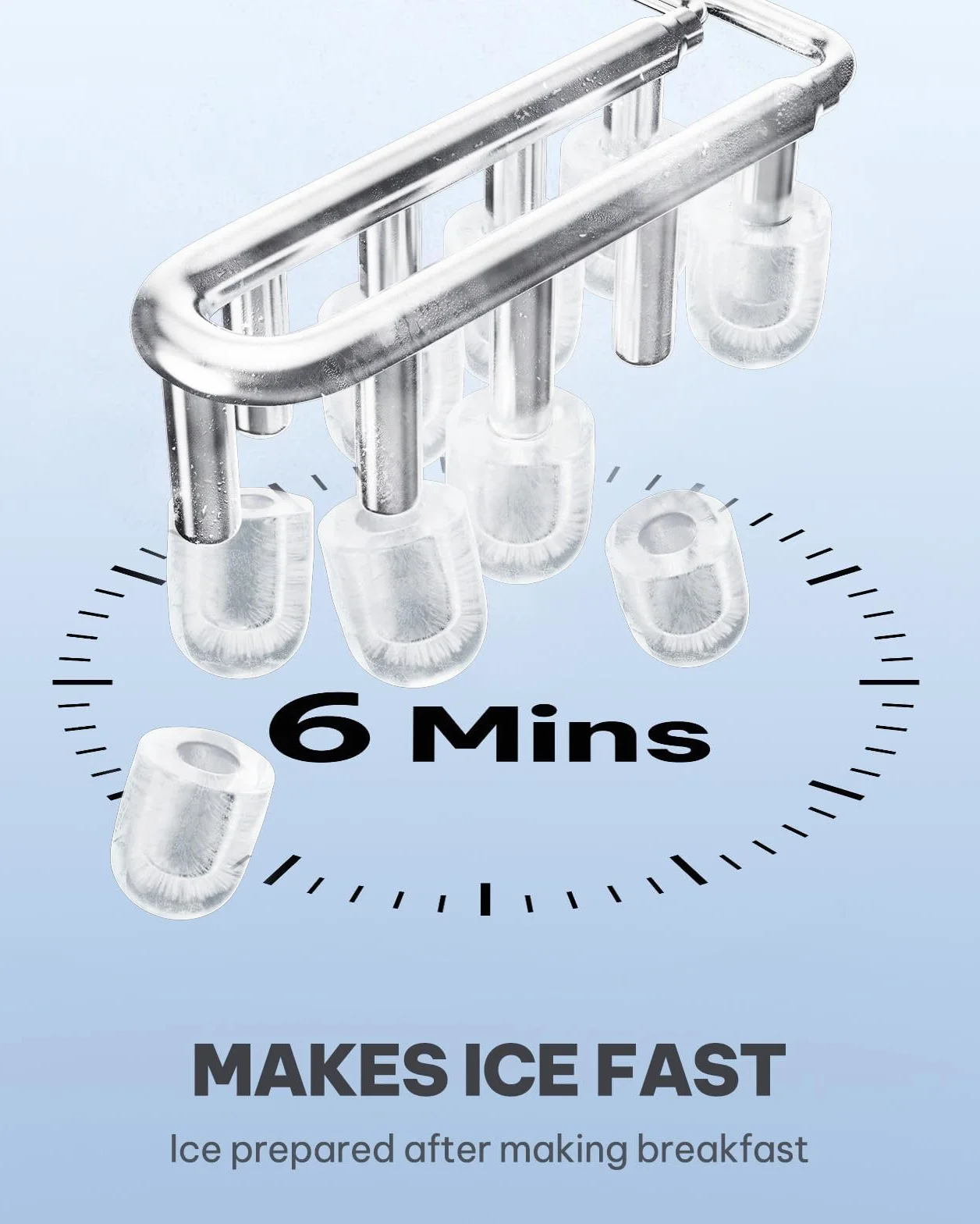Silonn przenośna samooczyszczająca mini kostkarka do lodu 9 kostek/6 min 12 kg/dzień