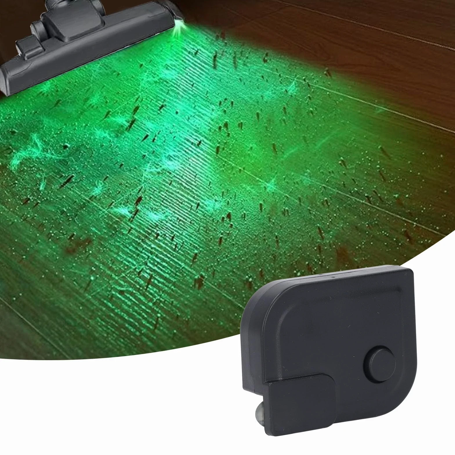 Rechargeable Vacuum Cleaner Dust Display Light, Green Light Attachment for Pet Hair