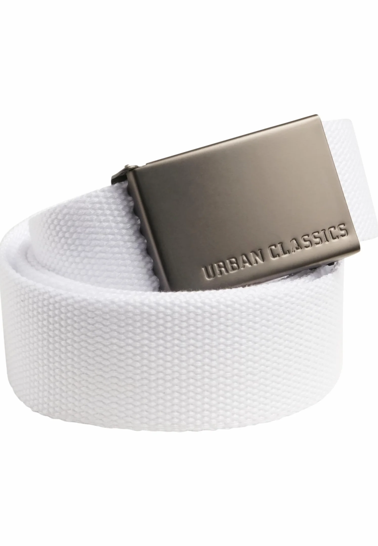 Urban Classics Pasek płócienny unisex, regulowany pasek płócienny, metalowy pasek z wytłoczonym logo, dostępny w wielu wariantach kolorystycznych