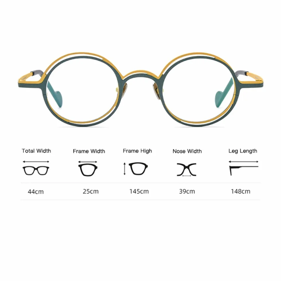 Super lekkie czyste dwukolorowe okulary ze stopu tytanu męskie Retro okrągłe oprawki do okularów damskie