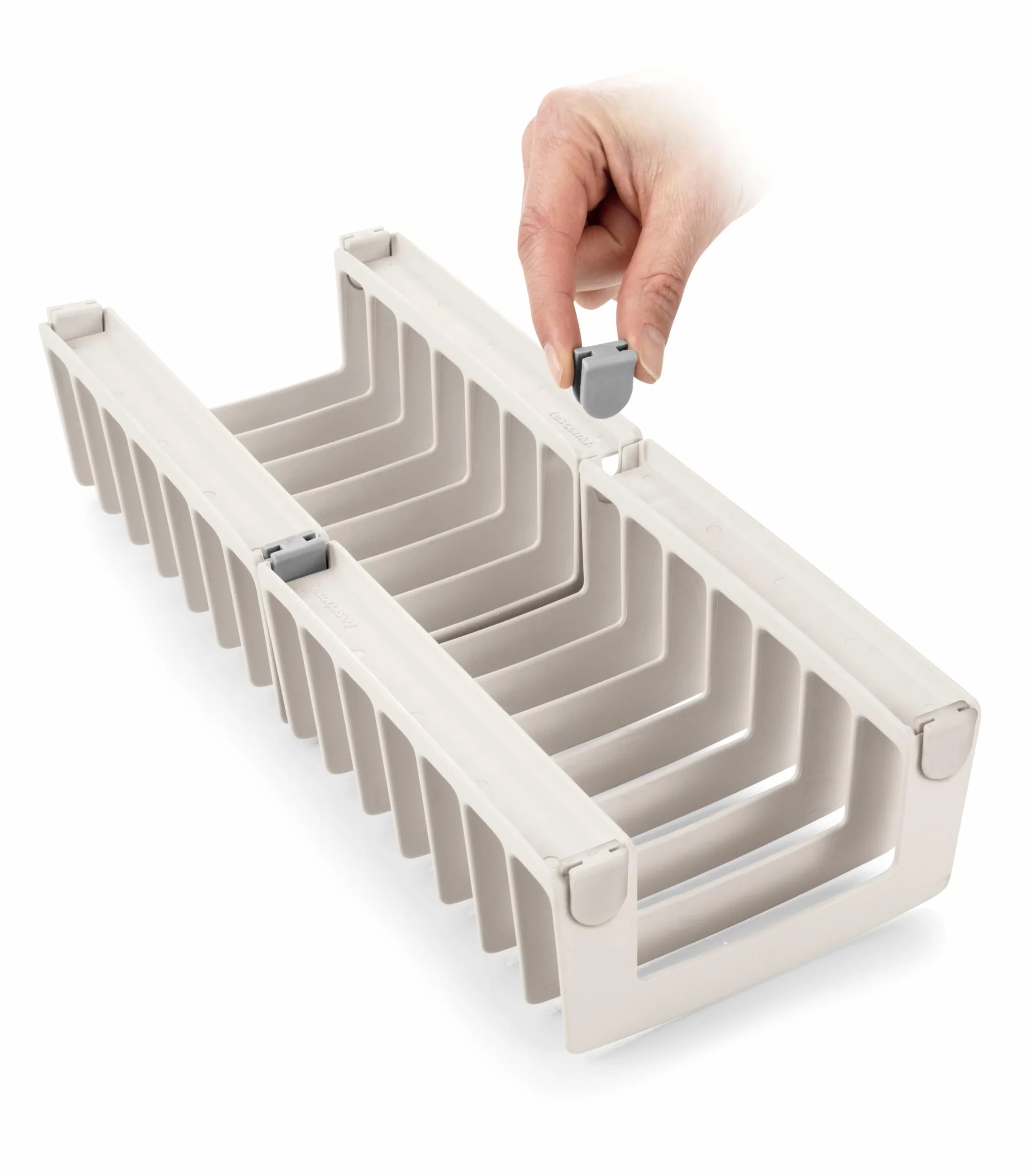 Tescoma SOPORTE PARA TAPAS DE PLASTICO Flexispace, biały