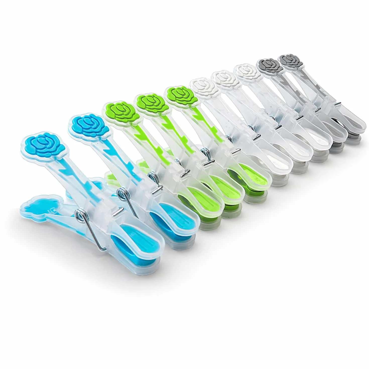 COM-FOUR® 40x klamerki do bielizny z miekkim uchwytem, sledzie z mocnym uchwytem do zawieszania poscieli, klamerki do wieszania ubran (040 sztuk - miekki uchwyt)