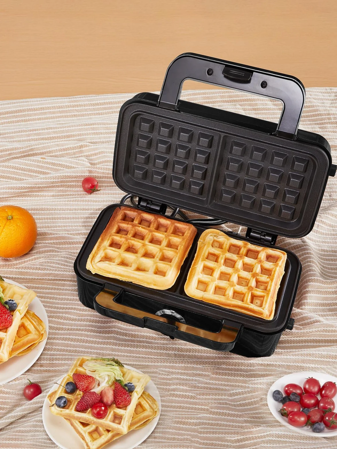Opiekacz do kanapek 3 w 1, gofrownica 1200W, toster kanapkowy z patelnią