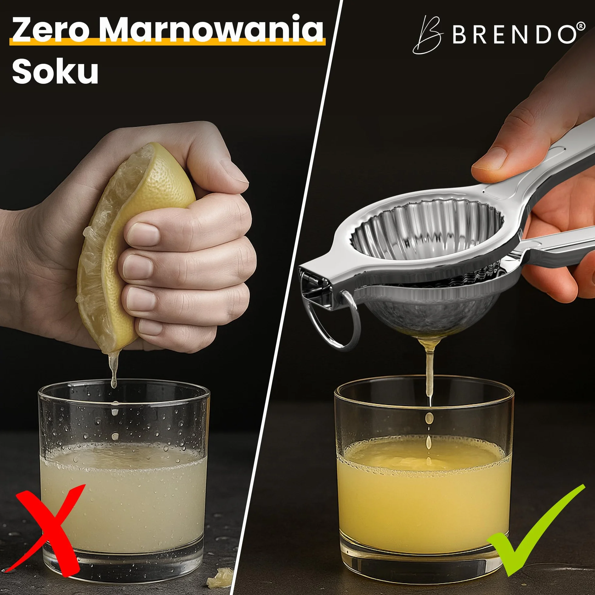 Wyciskacz do Cytrusów Brendo Premium Uniwersalny rozmiar do wszystkich owoców cytrusowych 100% efektywne wyciskanie można myć w zmywarce