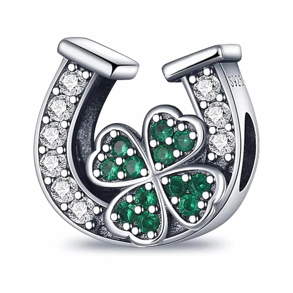 Zawieszki ze srebra wysokiej próby 925 do bransoletek i naszyjników, zwisające wisiorki koraliki do Pandora, bransoletki, biżuteria, prezent na Boże Narodzenie, 4.5mm to 5mm, Srebro