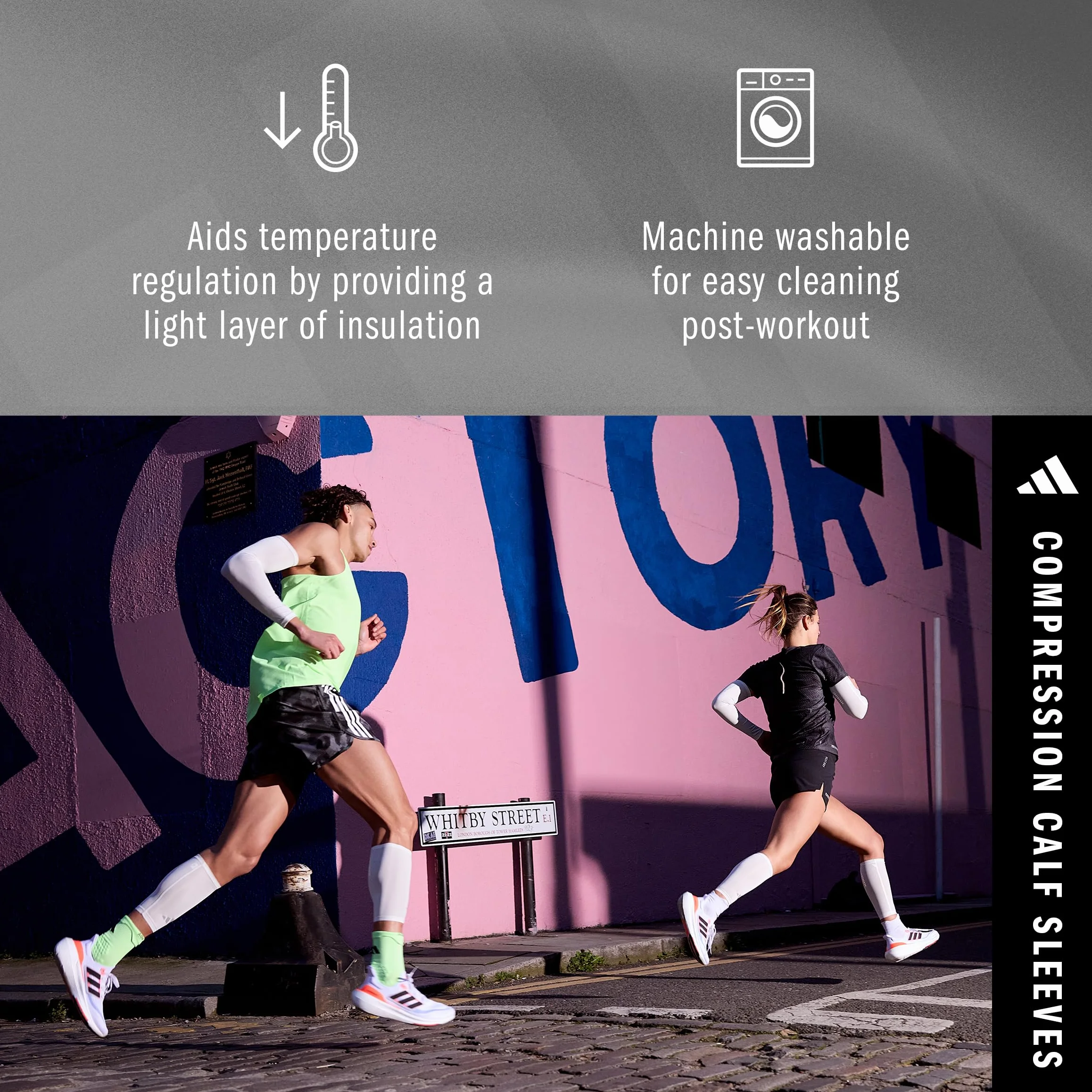 adidas pończochy uciskowe na łydki Uniseks Aeroready Wadenkompression