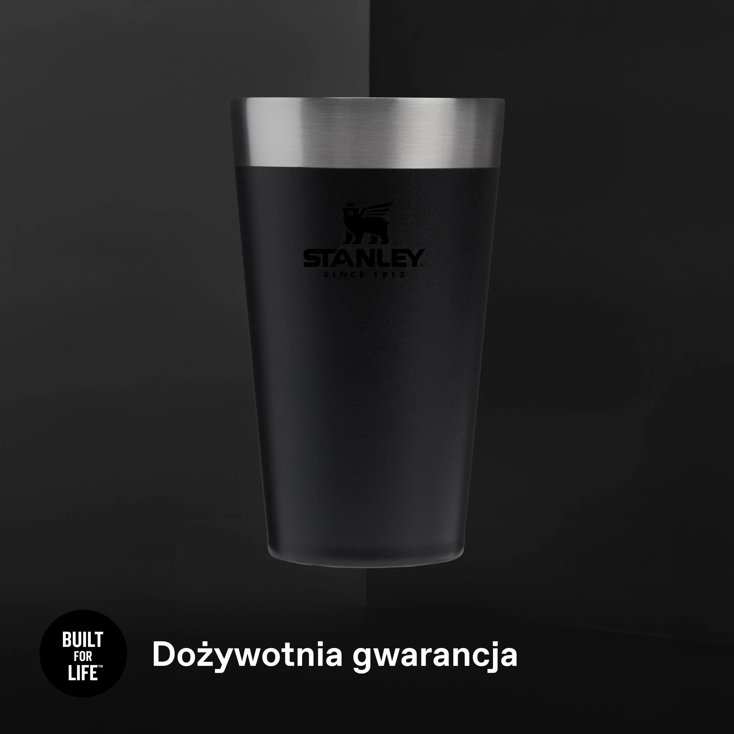Stanley 1913 Adventure Stacking Beer Pint 0.47L - Utrzymuje zimne piwo przez 4 godziny - Kufel do piwa ze Stali Nierdzewnej - Podwójne ścianki z izolacją próżniową