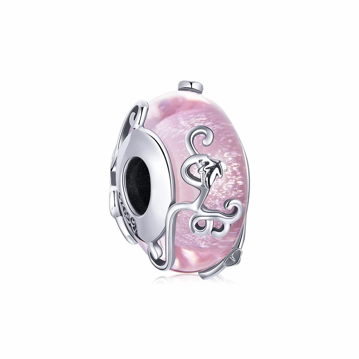 925 lite srebro różowe winorośli glazury koraliki kryształowa dziewczyna cały mecz 925 sterling silver bransoletka z wisiorkami akcesoria do koralików