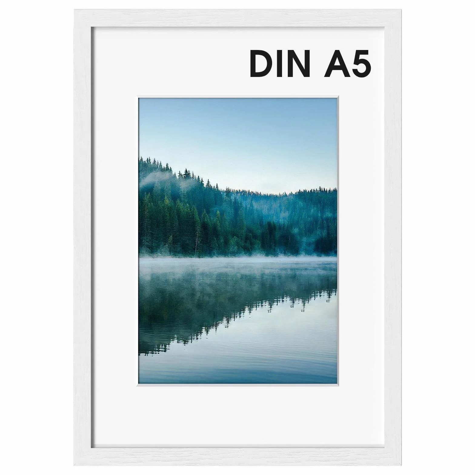 Ramka na zdjęcia A5 Drewniana Biała 15 x 20 cm na ścianę i stojak
