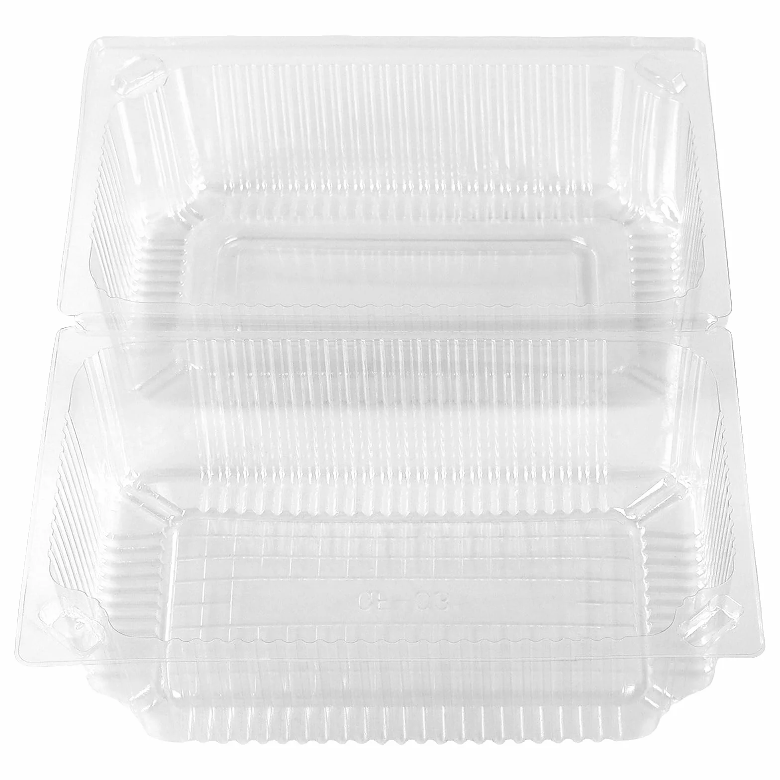 Przezroczyste pudełka na babeczki 100 sztuk 18,5 x 12 x 9,5 cm z pokrywką