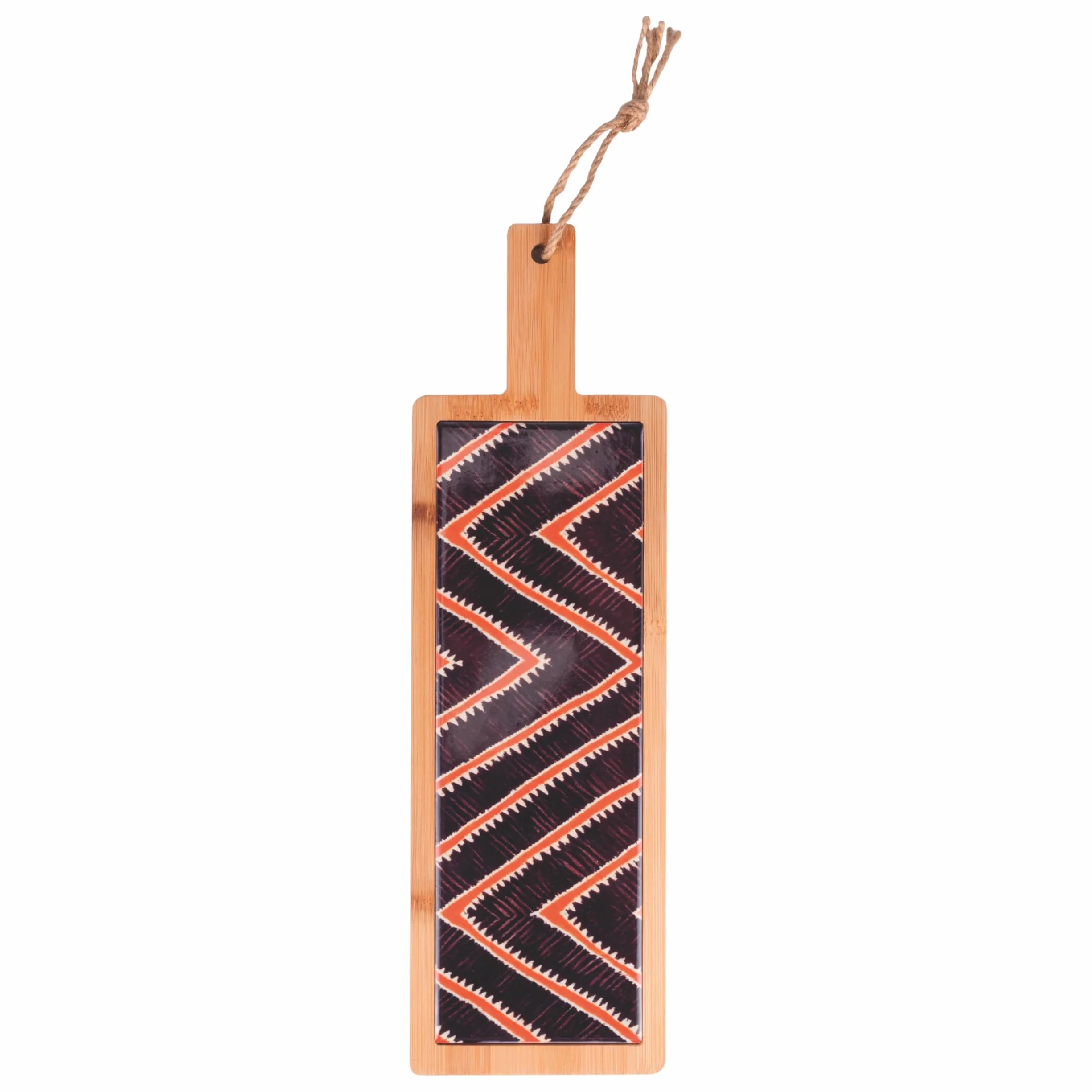 Prostokątna deska do krojenia 40 x 12,5 cm, ceramiczna i bambusowa, Malindi