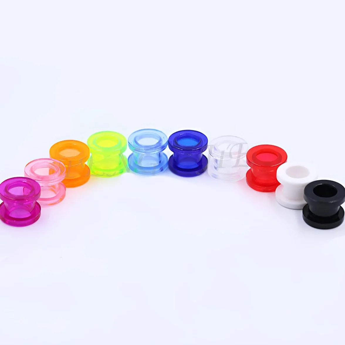 10 par 2 mm (12 G) mieszane kolory akrylowe tunele zatyczki zestaw uszu miernik uszy nosze zestaw kolczyki ustalający rozciąganie ekspander mężczyźni piercing biżuteria dla kobiet