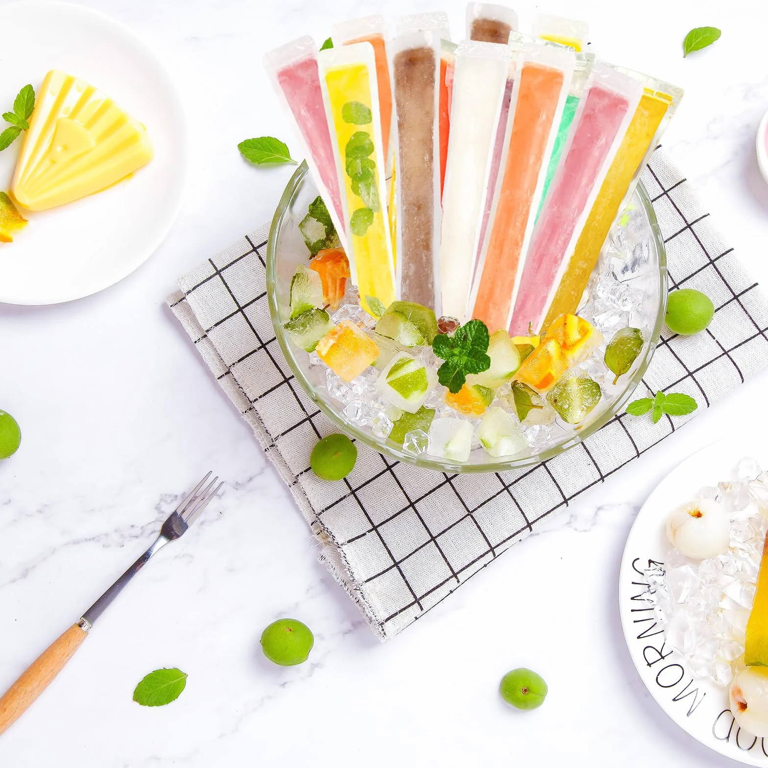 Torebki na lód wodny 200 sztuk, foremki do lodów, z lejkiem do produkcji lollypop